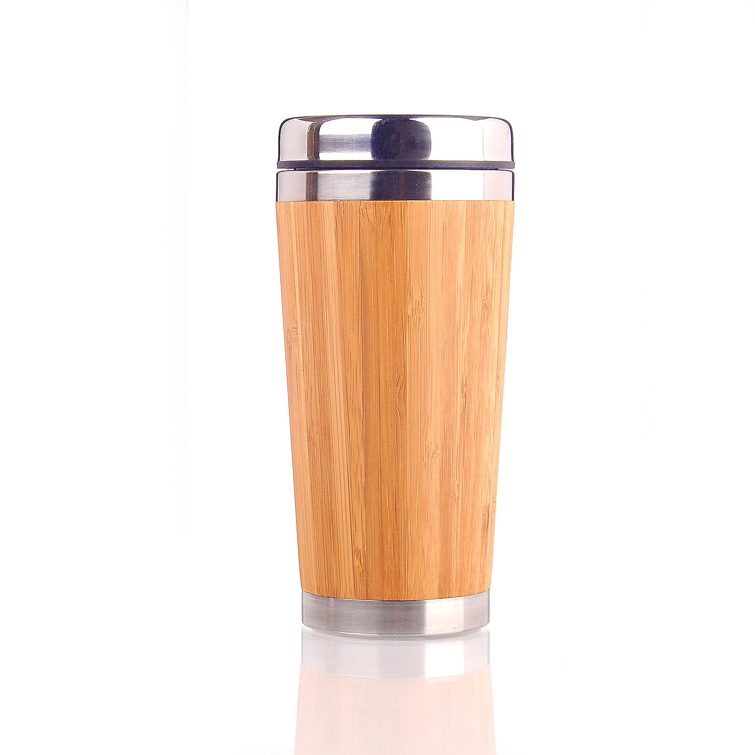 400 ml umweltfreundliche Edelstahl-Wasserflasche mit Bambushülle